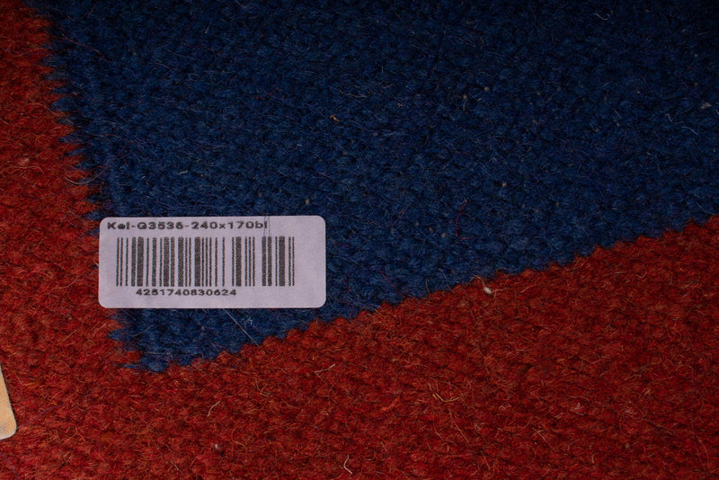 Tappeto Kelim - Tendenza - 240 x 170 cm - blu scuro
