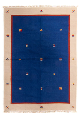 Tappeto Kelim - Tendenza - 240 x 170 cm - blu scuro