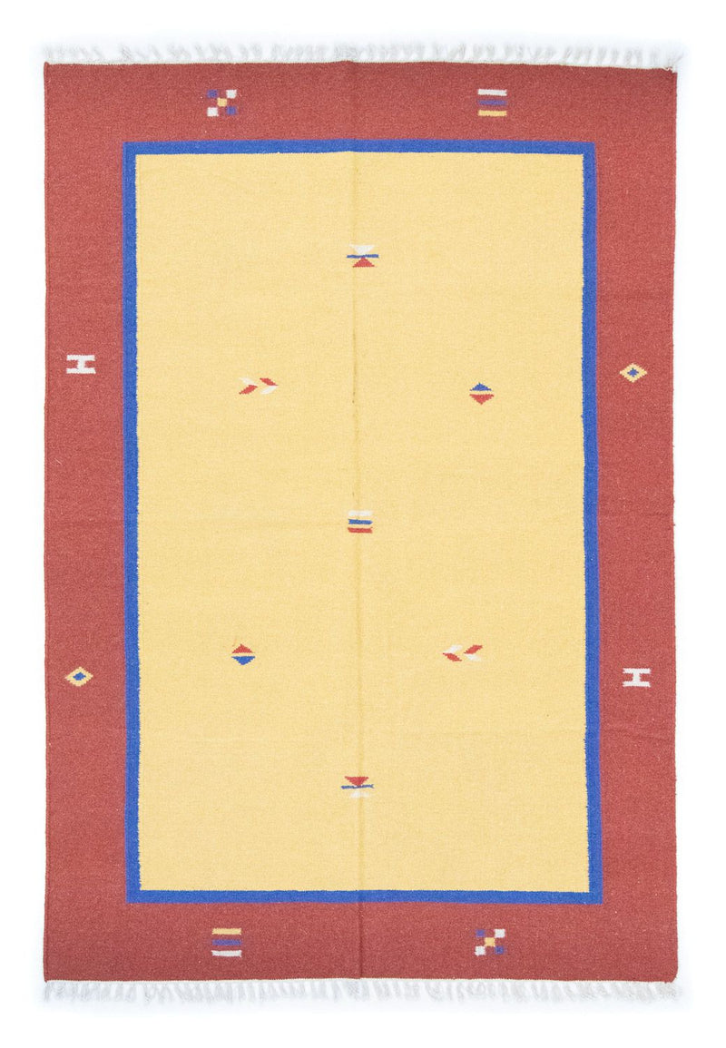 Tappeto Kelim - Tendenza - 200 x 140 cm - giallo