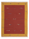 Kilim moderno Tappeto - Tappeto di lana - Rettangolo / Rosso / 170 x 240 cm Rettangolo