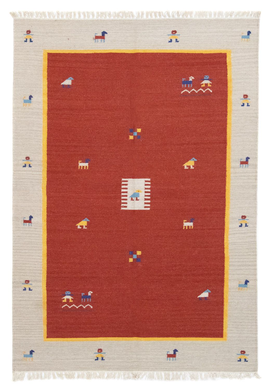 Tappeto Kelim - Tendenza - 200 x 140 cm - rosso
