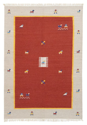 Tappeto Kelim - Tendenza - 200 x 140 cm - rosso