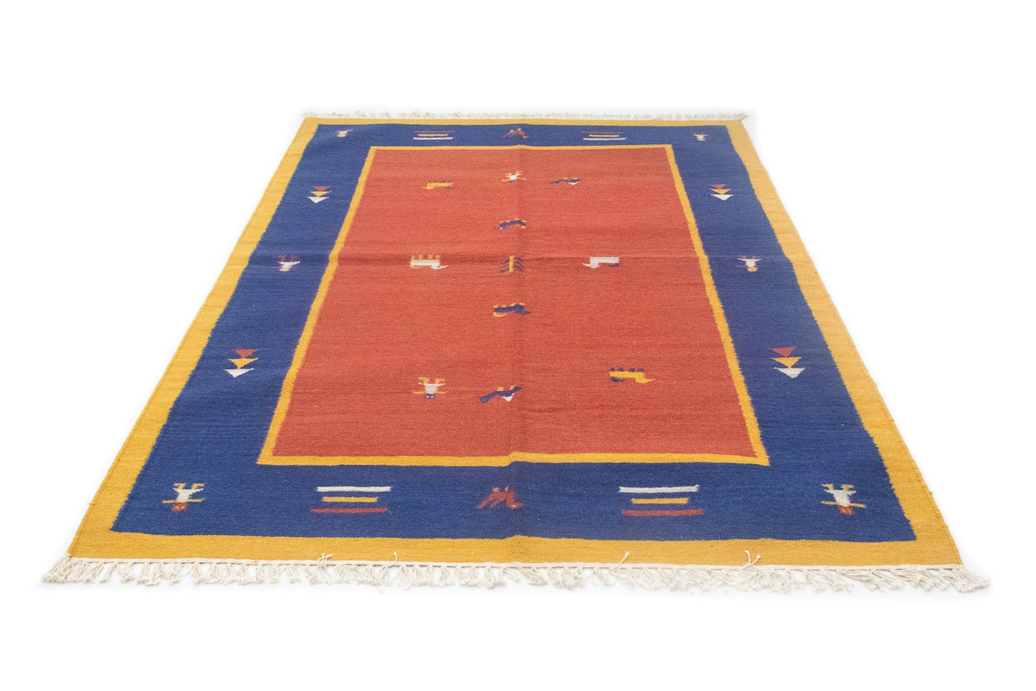 Tappeto Kelim - Tendenza - 200 x 140 cm - arancione