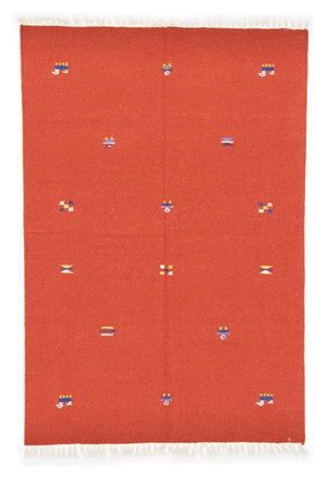 Tappeto Kelim - Tendenza - 200 x 140 cm - arancione