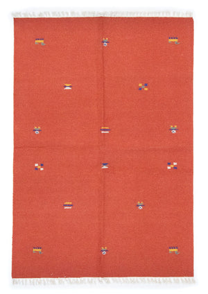 Tappeto Kelim - Tendenza - 200 x 140 cm - arancione