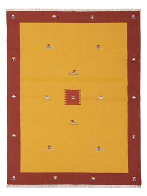 Kelim Teppich - Trendy - 240 x 170 cm - senfgelb