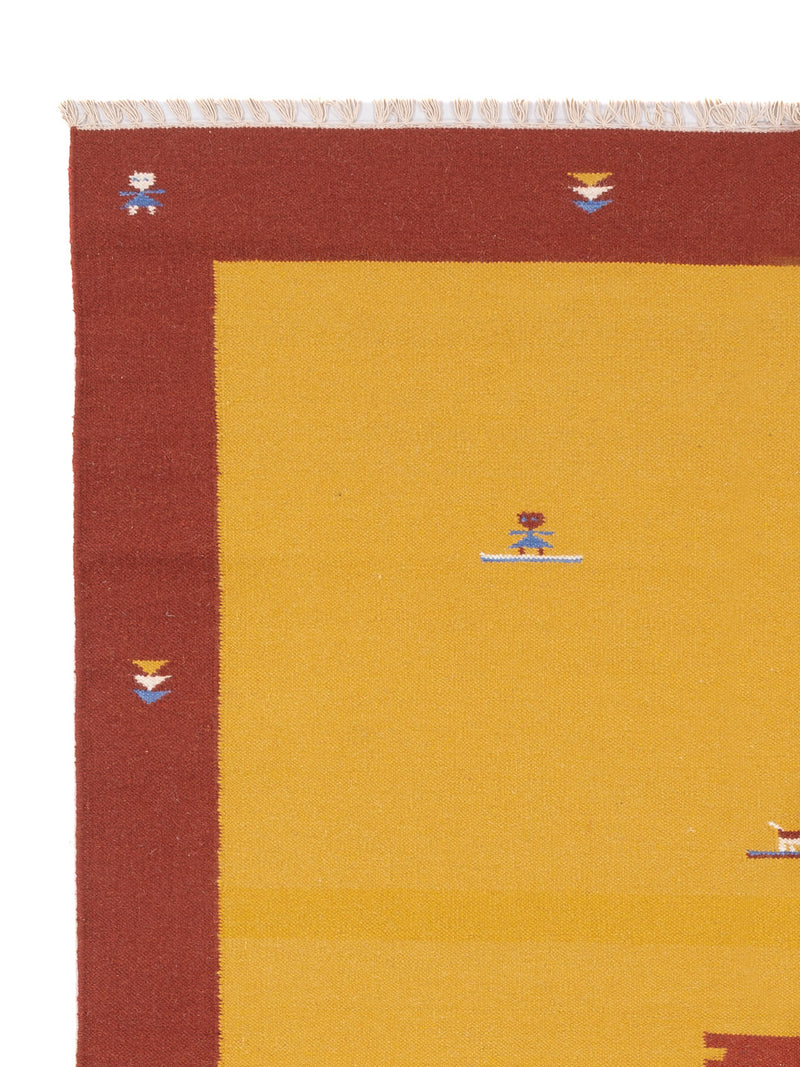 Kelim Teppich - Trendy - 240 x 170 cm - senfgelb