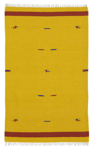 Tappeto Kelim - Tendenza - 180 x 120 cm - giallo