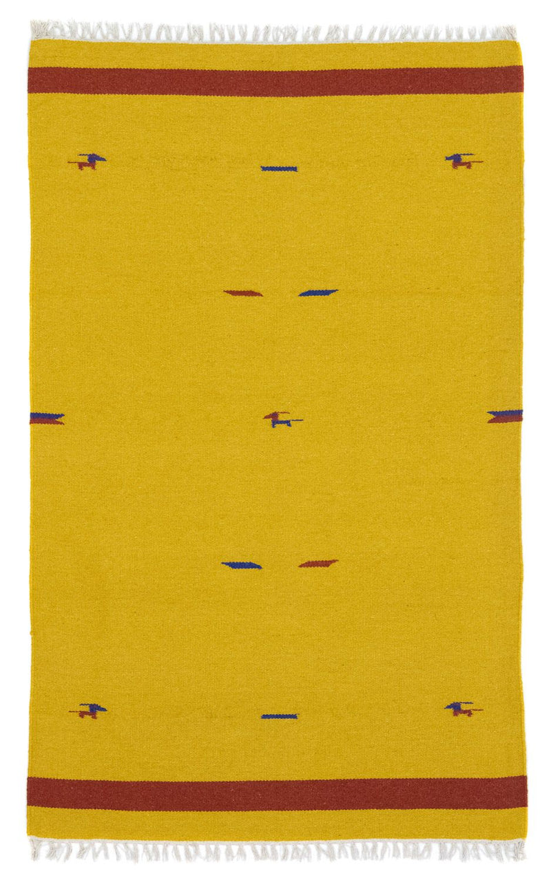Tappeto Kelim - Tendenza - 180 x 120 cm - giallo