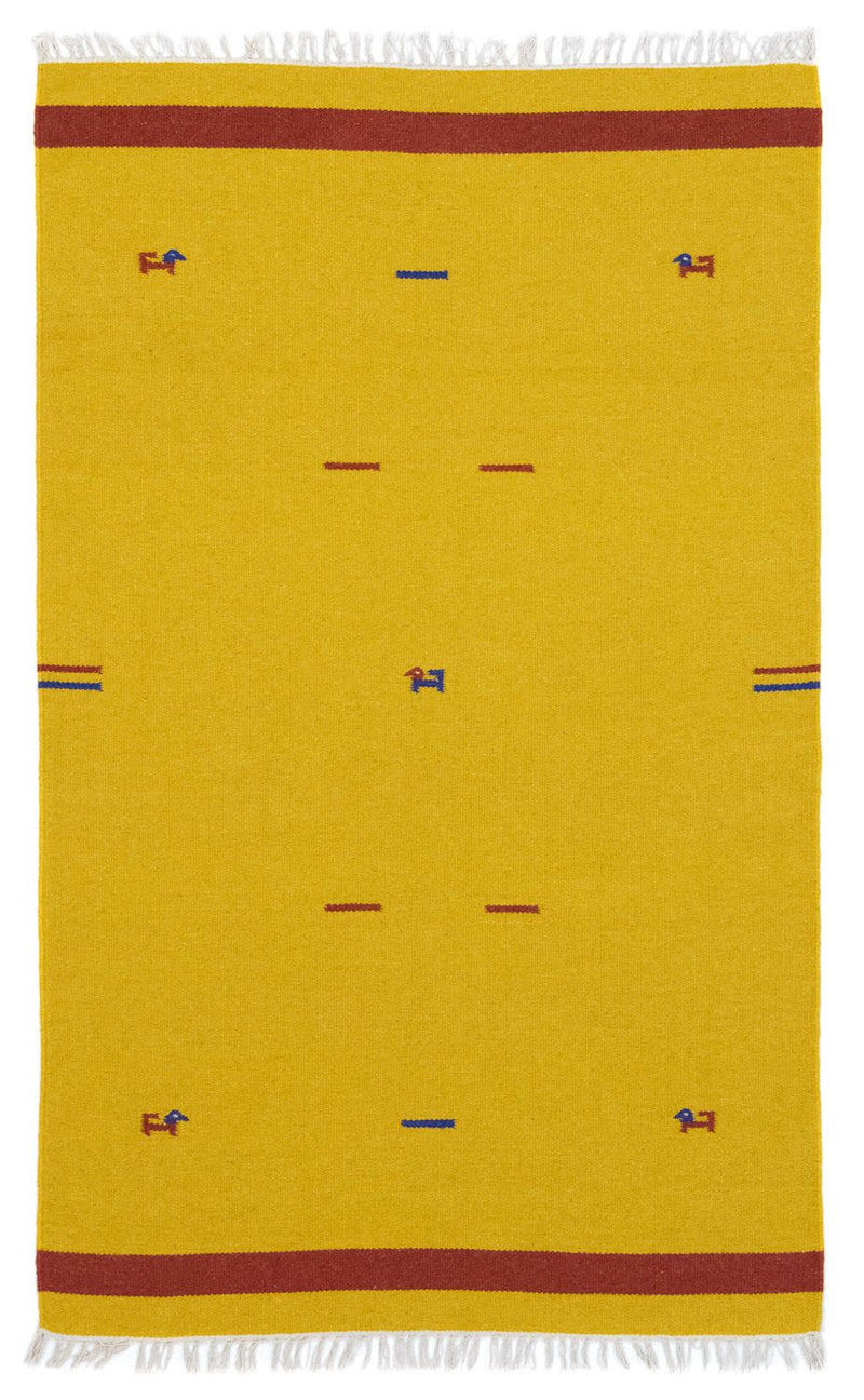 Tappeto Kelim - Tendenza - 180 x 120 cm - giallo
