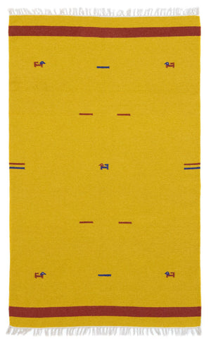 Tappeto Kelim - Tendenza - 180 x 120 cm - giallo