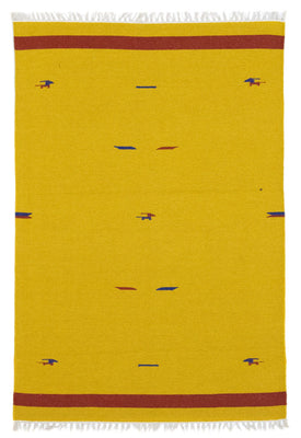 Tappeto Kelim - Tendenza - 180 x 120 cm - giallo