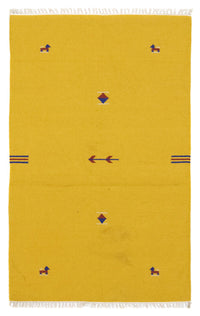 Tappeto Kelim - Tendenza - 180 x 120 cm - giallo