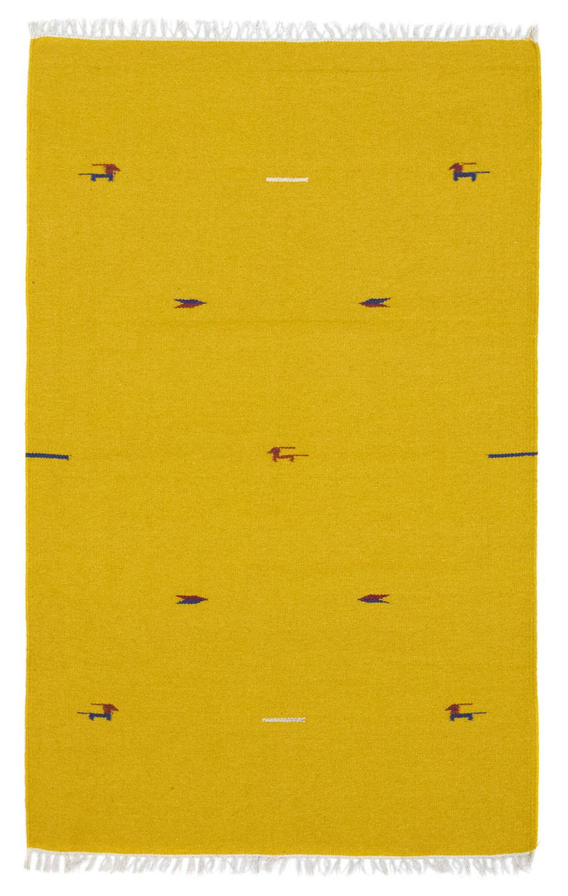 Tappeto Kelim - Tendenza - 180 x 120 cm - giallo