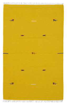 Tappeto Kelim - Tendenza - 180 x 120 cm - giallo