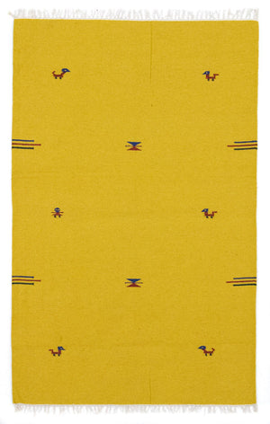 Tappeto Kelim - Tendenza - 180 x 120 cm - giallo