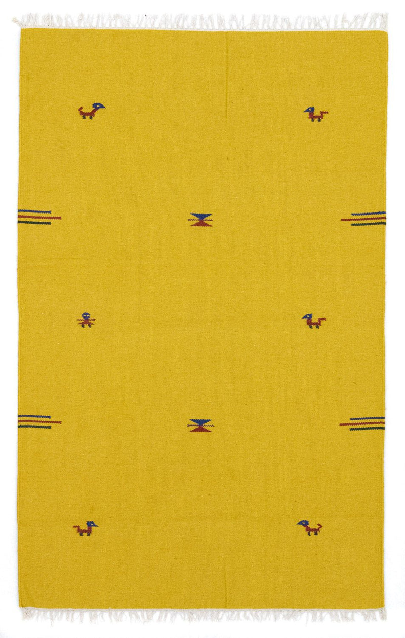 Tappeto Kelim - Tendenza - 180 x 120 cm - giallo