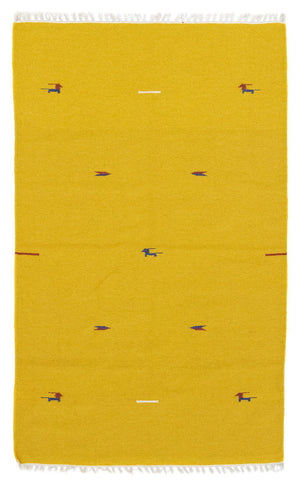 Tappeto Kelim - Tendenza - 180 x 120 cm - giallo