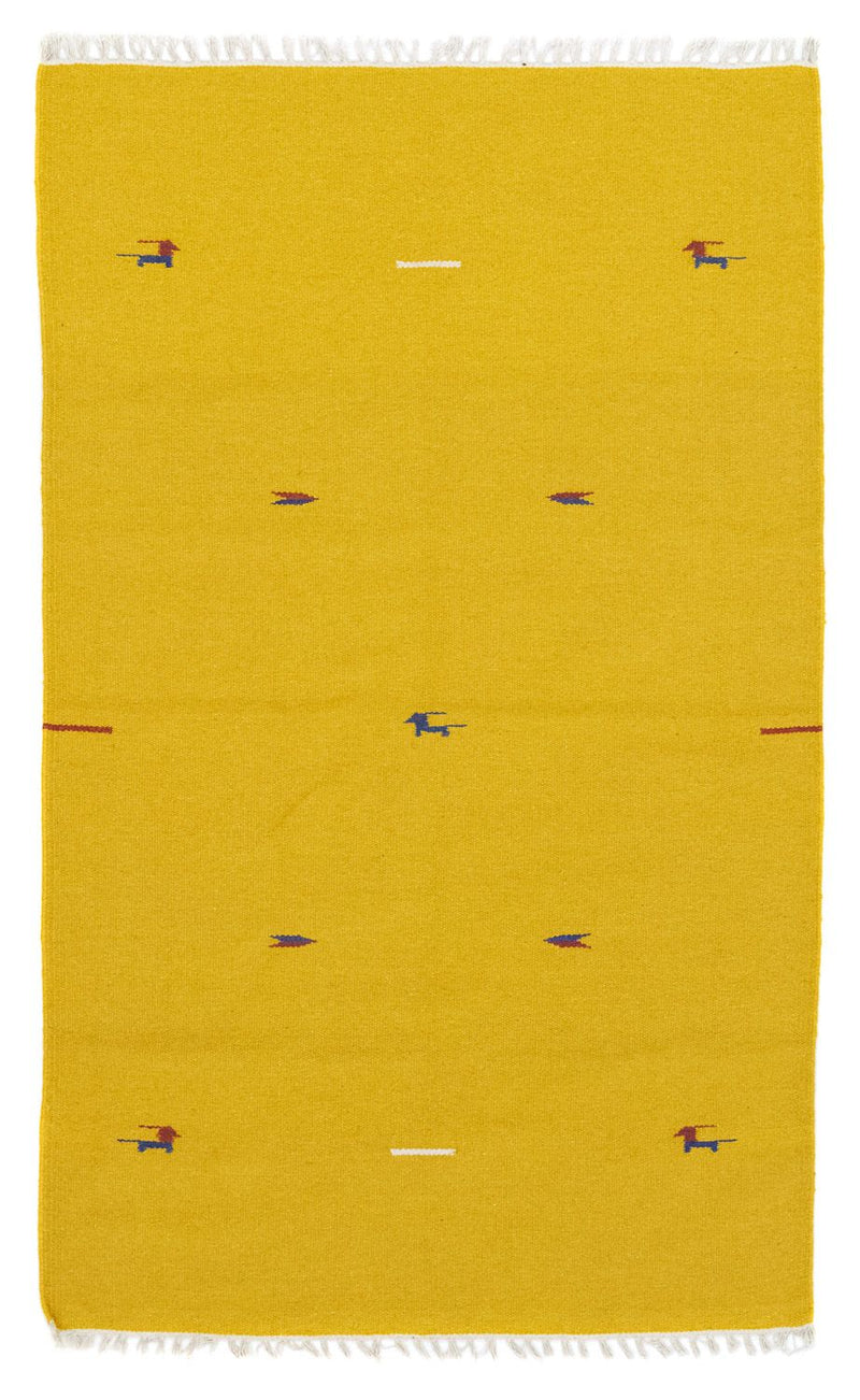 Tappeto Kelim - Tendenza - 180 x 120 cm - giallo