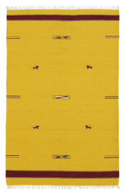 Tappeto Kelim - Tendenza - 180 x 120 cm - giallo