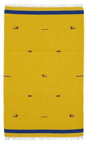 Tappeto Kelim - Tendenza - 180 x 120 cm - giallo