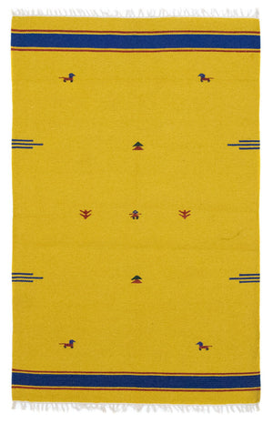 Tappeto Kelim - Tendenza - 180 x 120 cm - giallo