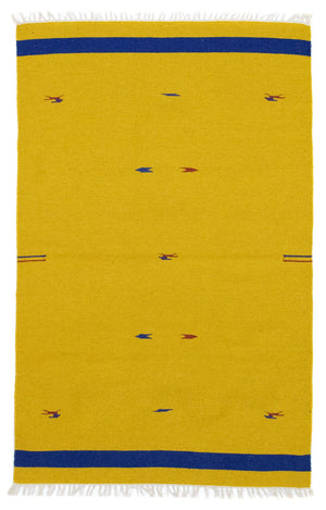 Tappeto Kelim - Tendenza - 180 x 120 cm - giallo