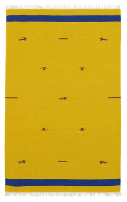 Tappeto Kelim - Tendenza - 180 x 120 cm - giallo
