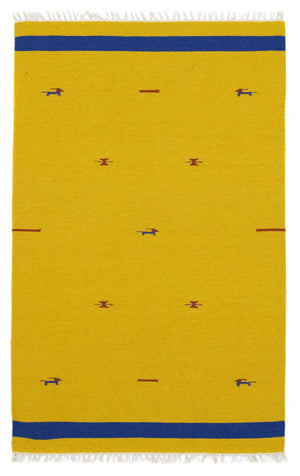 Tappeto Kelim - Tendenza - 180 x 120 cm - giallo