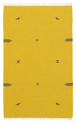 Tappeto Kelim - Tendenza - 180 x 120 cm - giallo