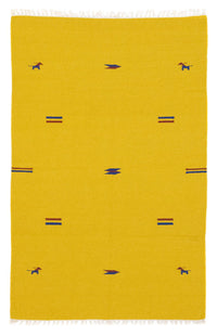 Tappeto Kelim - Tendenza - 180 x 120 cm - giallo