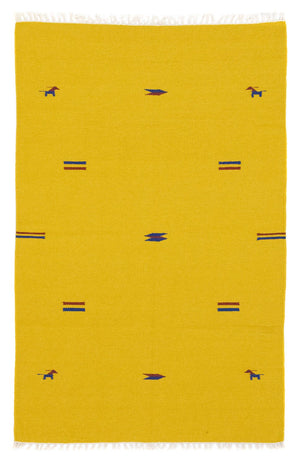 Tappeto Kelim - Tendenza - 180 x 120 cm - giallo