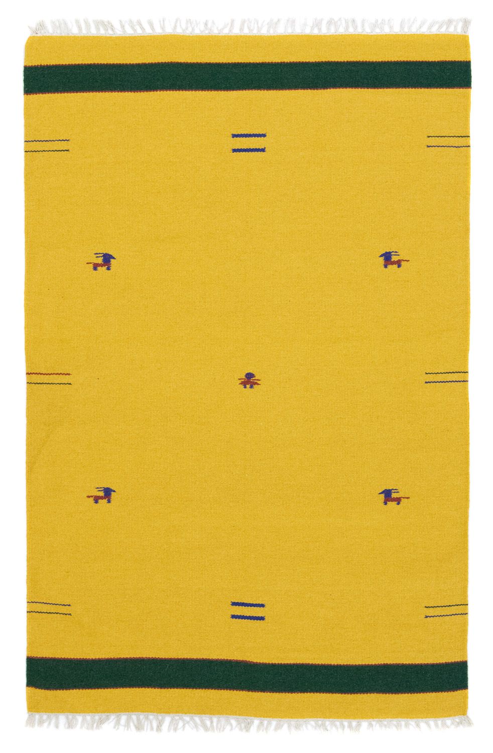 Tappeto Kelim - Tendenza - 180 x 120 cm - giallo