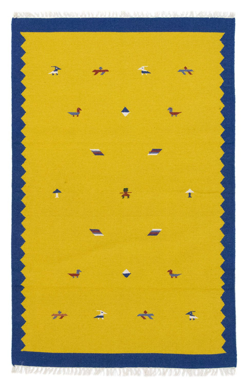 Tappeto Kelim - Tendenza - 180 x 120 cm - giallo