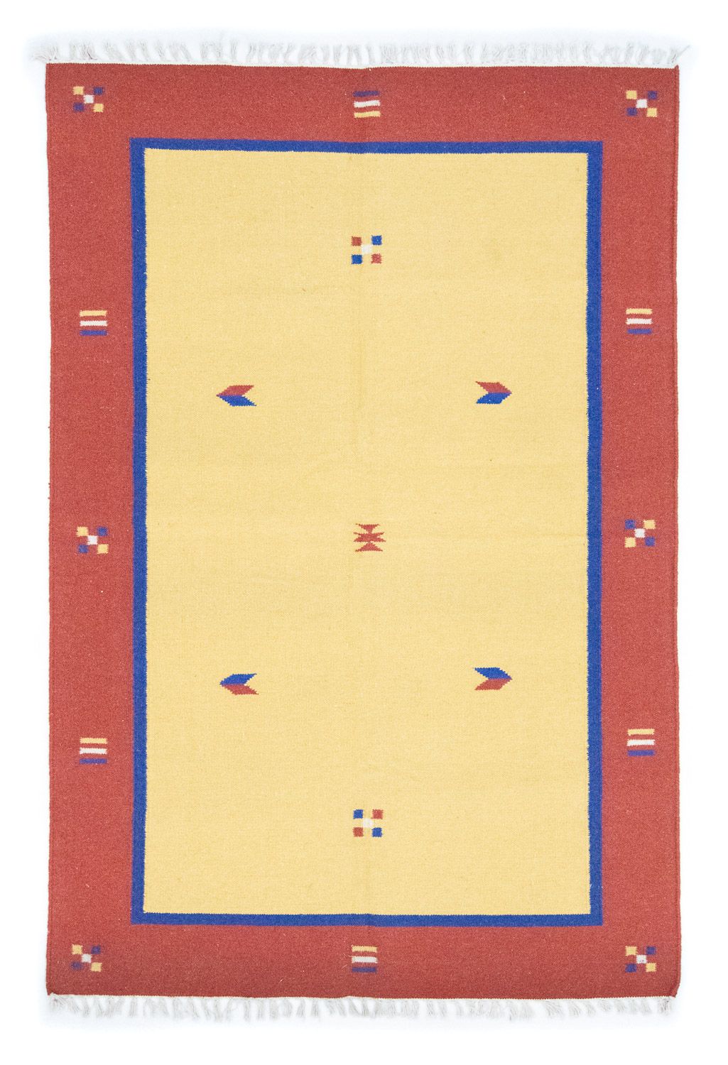 Tappeto Kelim - Tendenza - 200 x 140 cm - giallo
