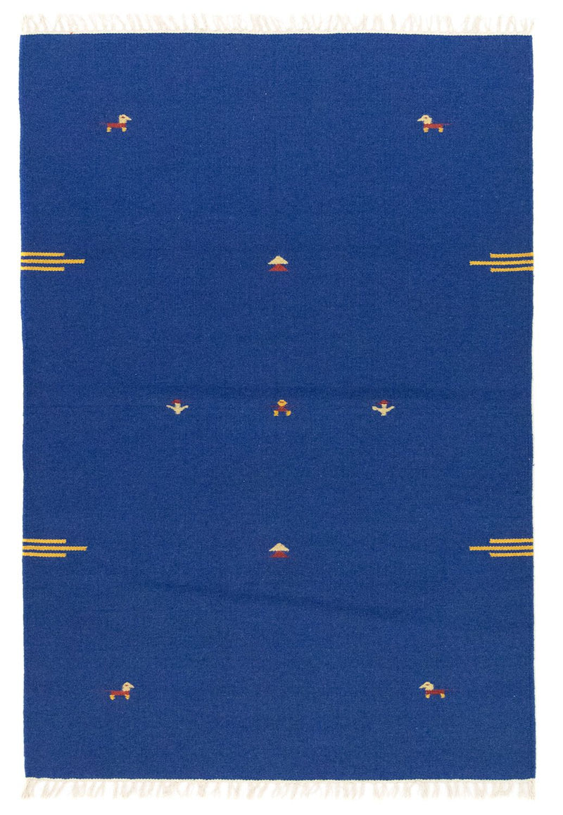 Tappeto Kelim - Tendenza - 180 x 120 cm - blu
