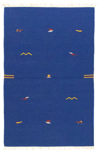 Tappeto Kelim - Tendenza - 180 x 120 cm - blu
