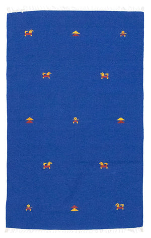 Tappeto Kelim - Tendenza - 180 x 120 cm - blu