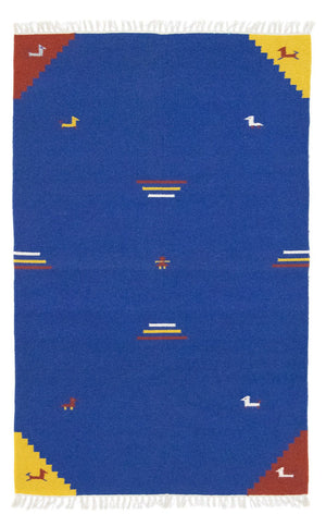 Tappeto Kelim - Tendenza - 180 x 120 cm - blu