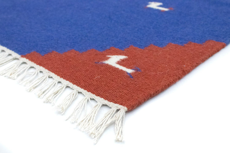 Tappeto Kelim - Tendenza - 180 x 120 cm - blu