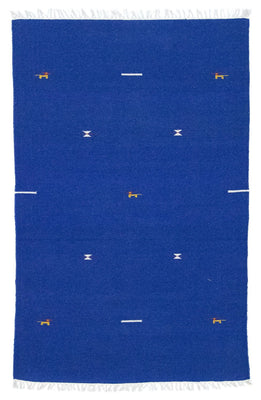Tappeto Kelim - Tendenza - 180 x 120 cm - blu