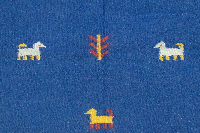 Tappeto Kelim - Tendenza - 200 x 140 cm - blu