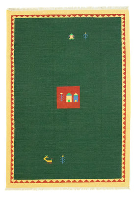 Tappeto Kelim - Tendenza - 300 x 200 cm - verde scuro