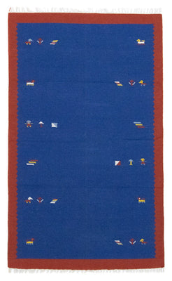 Tappeto Kelim - Tendenza - 180 x 120 cm - blu