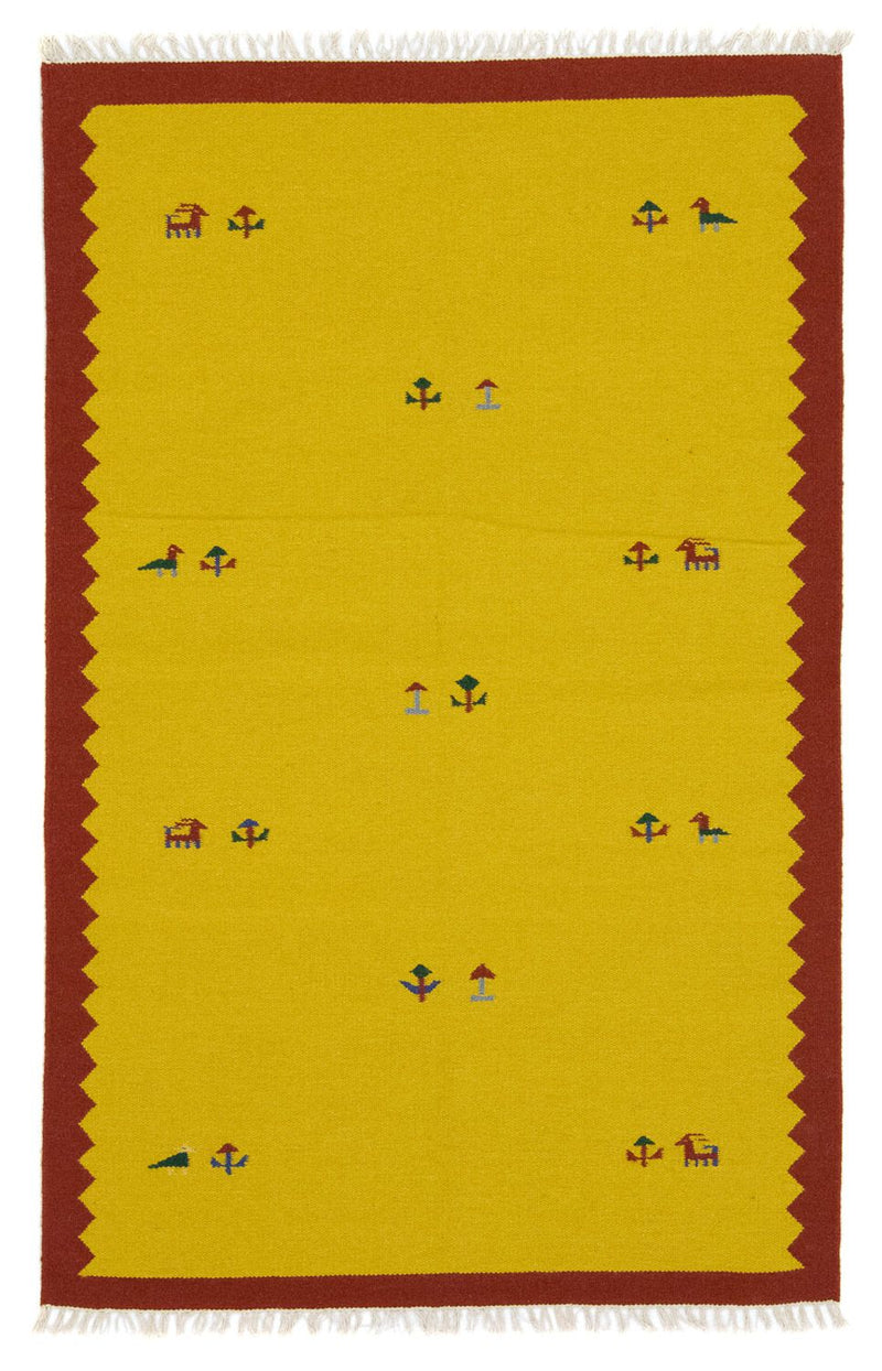 Tappeto Kelim - Tendenza - 180 x 120 cm - giallo
