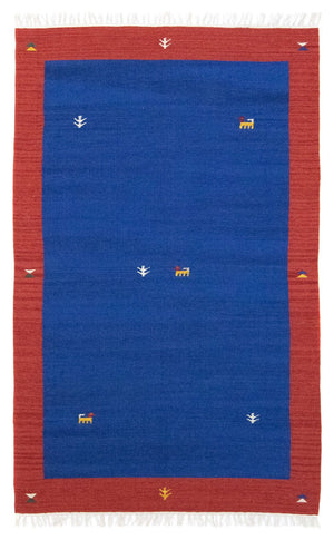 Tappeto Kelim - Tendenza - 180 x 120 cm - blu