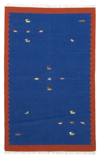 Tappeto Kelim - Tendenza - 180 x 120 cm - blu