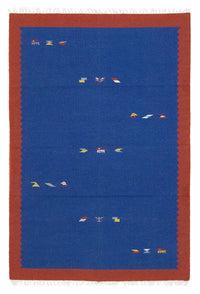 Tappeto Kelim - Tendenza - 180 x 120 cm - blu