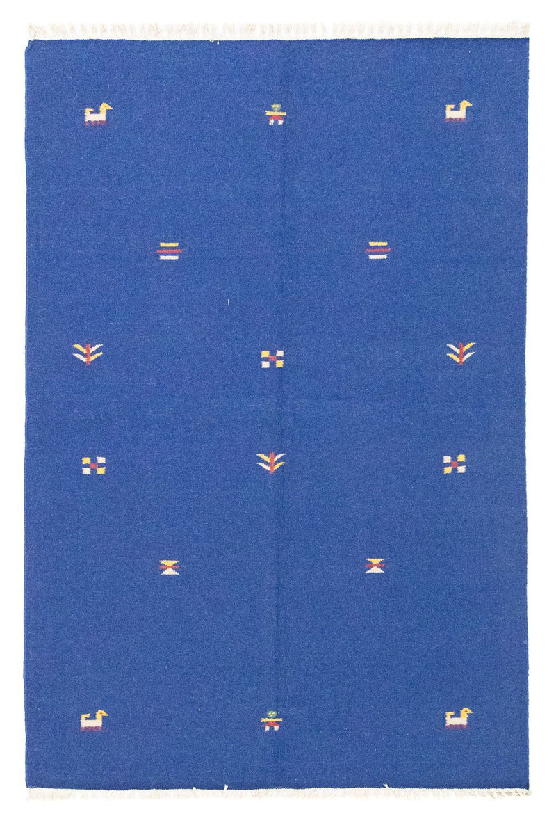 Tappeto Kelim - Tendenza - 200 x 140 cm - blu