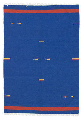 Tappeto Kelim - Tendenza - 200 x 140 cm - blu